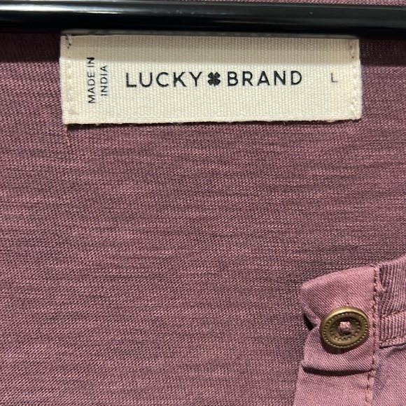 NWT Lucky Brand Cotton Pleated Button Down Dress Purple Long Sleeve Size L - Picture 3 of 6